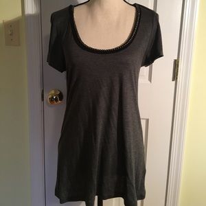 Banana Republic Grey T shirt with chainlink detail